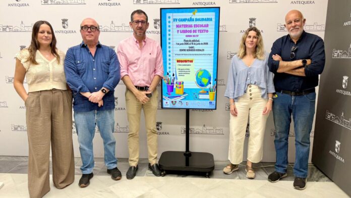 Antequera abre del 1 al 15 de junio el plazo de solicitudes de la XV Campaña Solidaria de Material Escolar y Libros de Texto