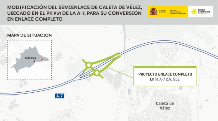 Transportes aprueba con 6,6 millones la remodelación del enlace de Caleta de Vélez en la A-7