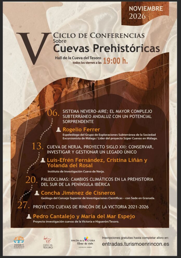 Rincón de la Victoria acoge en noviembre el V Ciclo de Conferencias sobre Cuevas Prehistóricas